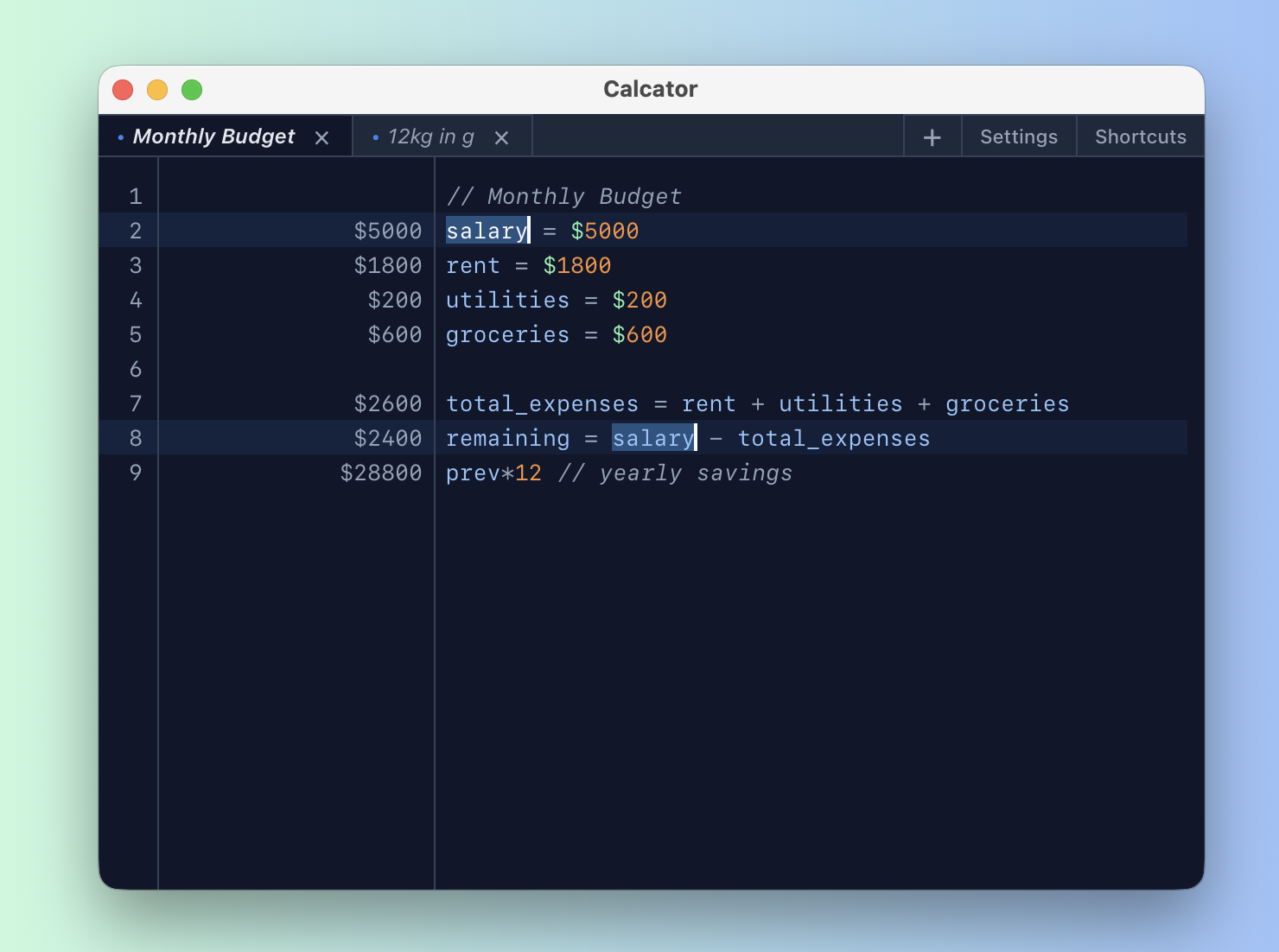 Multi-cursor editing in dark mode