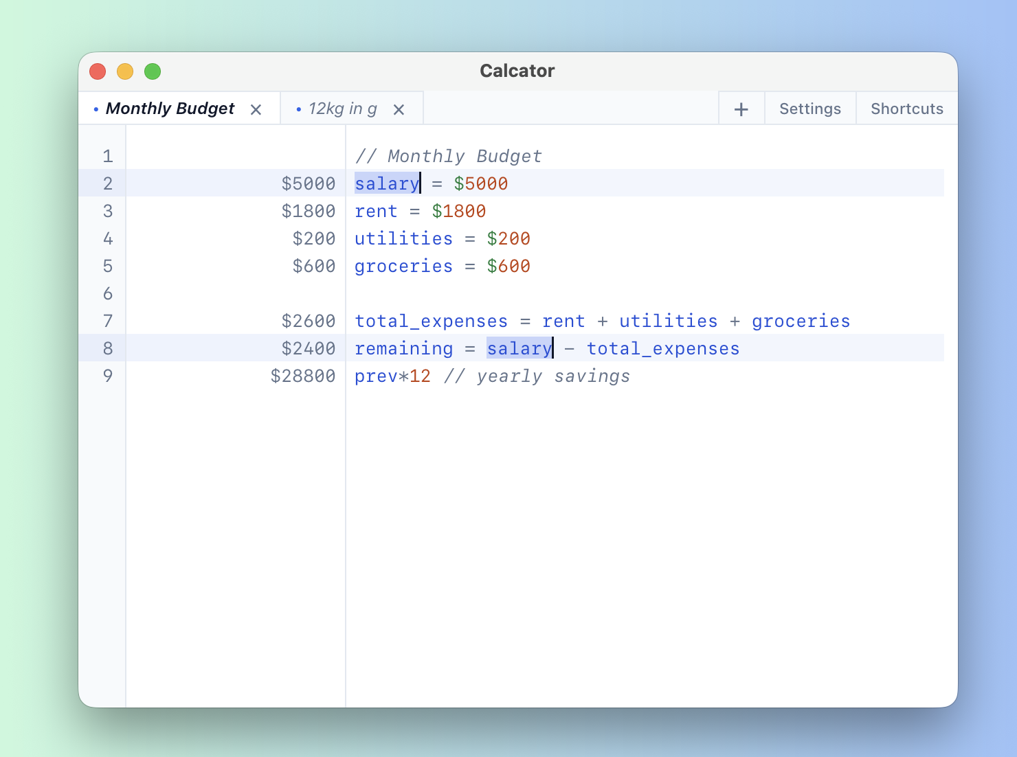 Multi-cursor editing in light mode