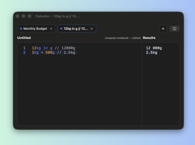 Units & Currency feature in dark mode